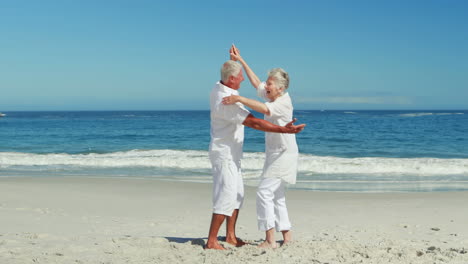 senior couple dancing