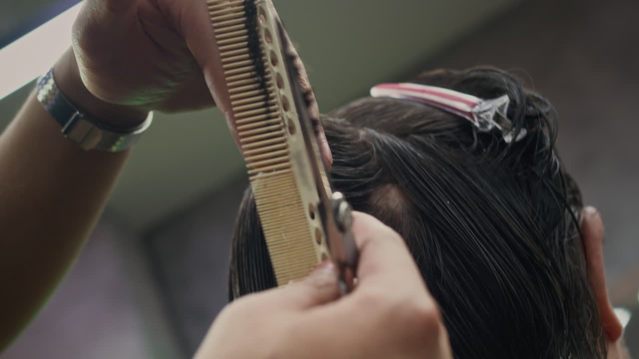 Haircut at the barber shop