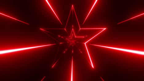 red neon star tunnel