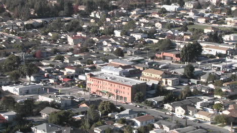 zoom out from above the urban area on ventura avenue in ventura california