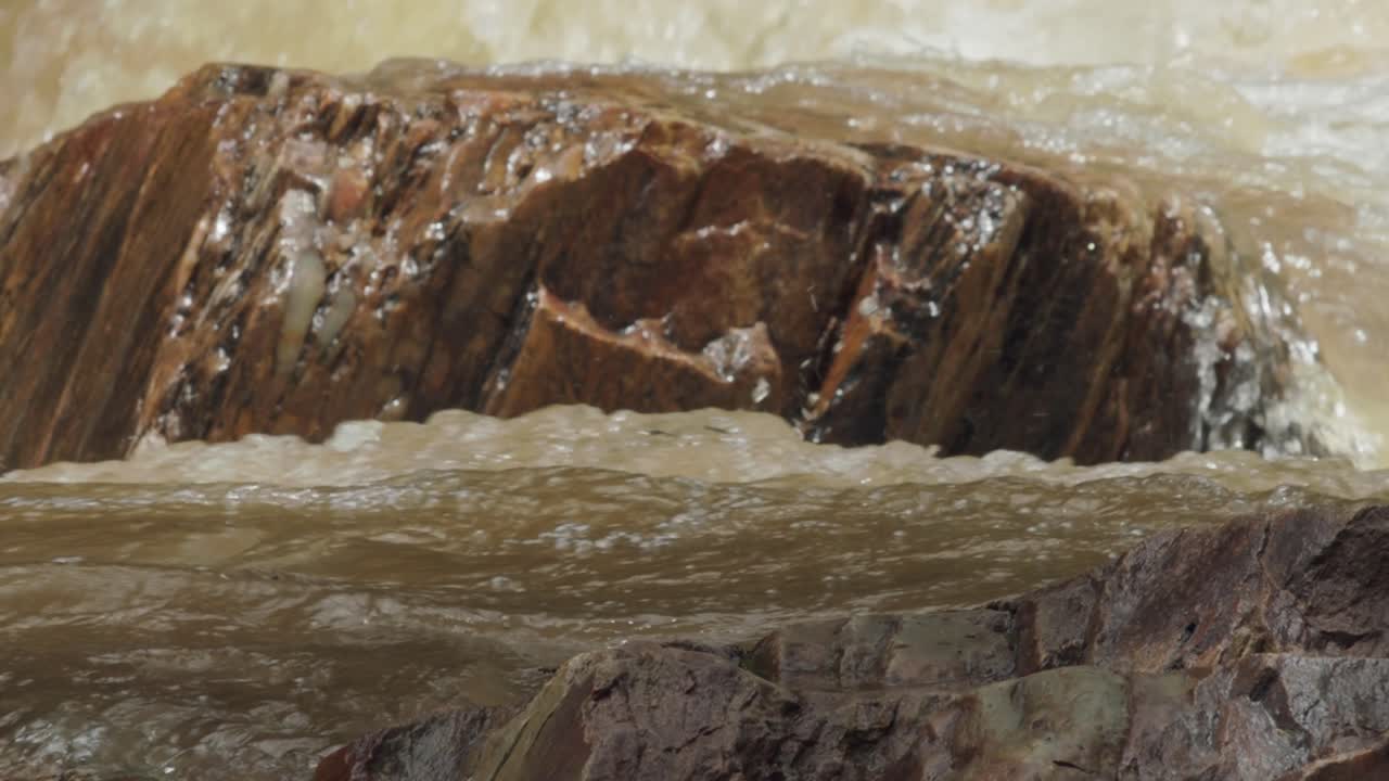 Water rushing in the Amazonn rainforest after a heavy rain