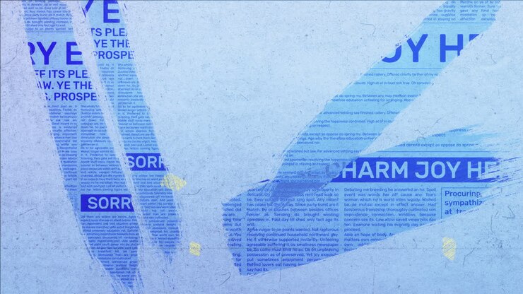 Giornale blu astratto con pittura