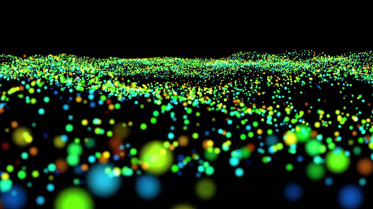 추상적인 다채로운 입자 파동