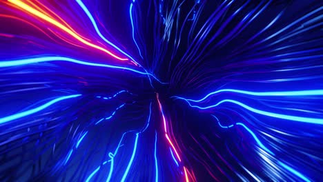 the intertwining wires flash in different colors. looped seamless animation.