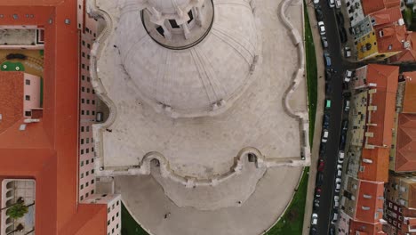 Draufsicht-Auf-Das-Nationale-Pantheon-Gebäude-In-Lissabon,-Portugal