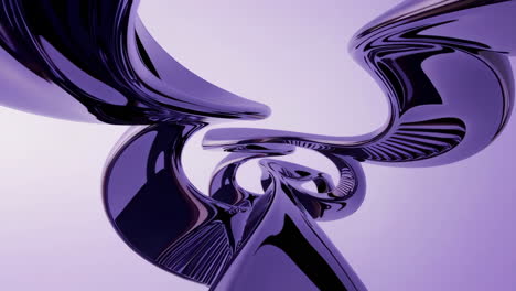 abstract purple metallic fluid shapes