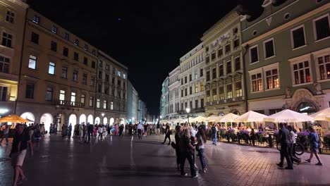 nightlife in a historic european city square