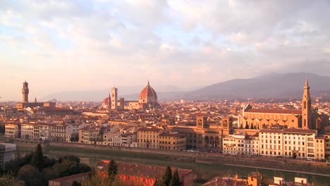 establishing shot over florence italy