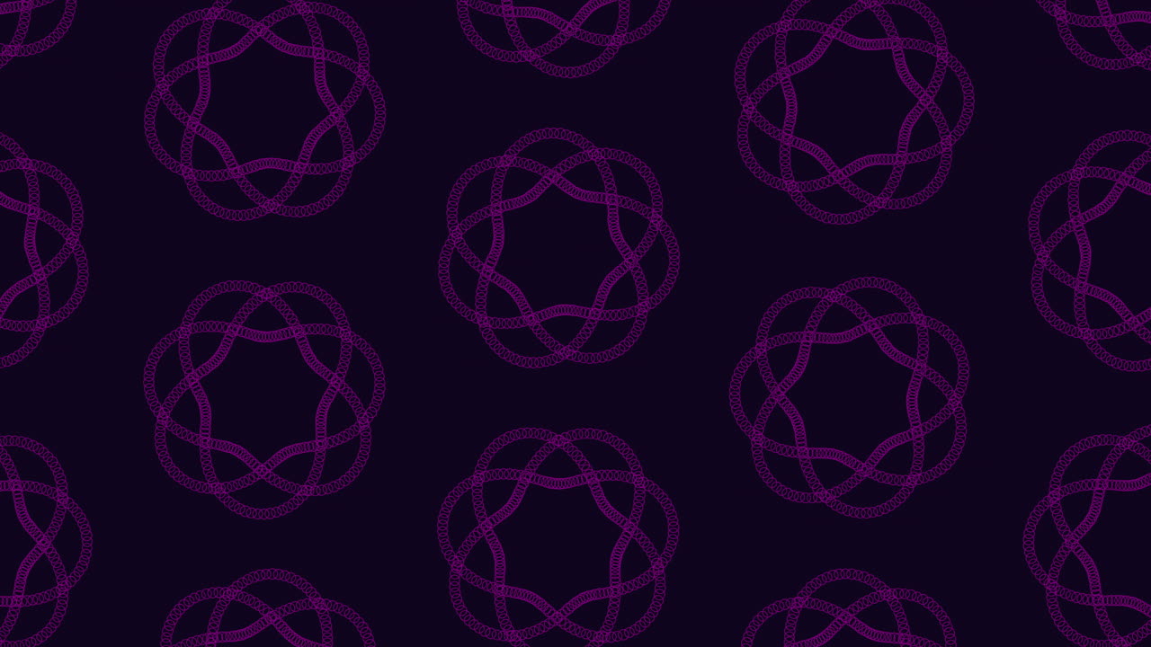 patrón azul dibujado con tinta con líneas entrelazadas sobre un fondo oscuro