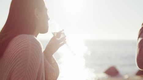 nothing says romance like champagne at sundown