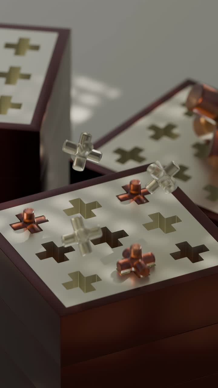Abstract 3D rendering of a puzzle game