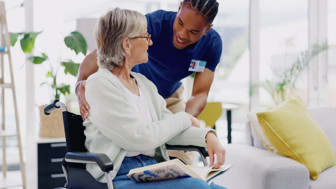 Black man, caregiver support