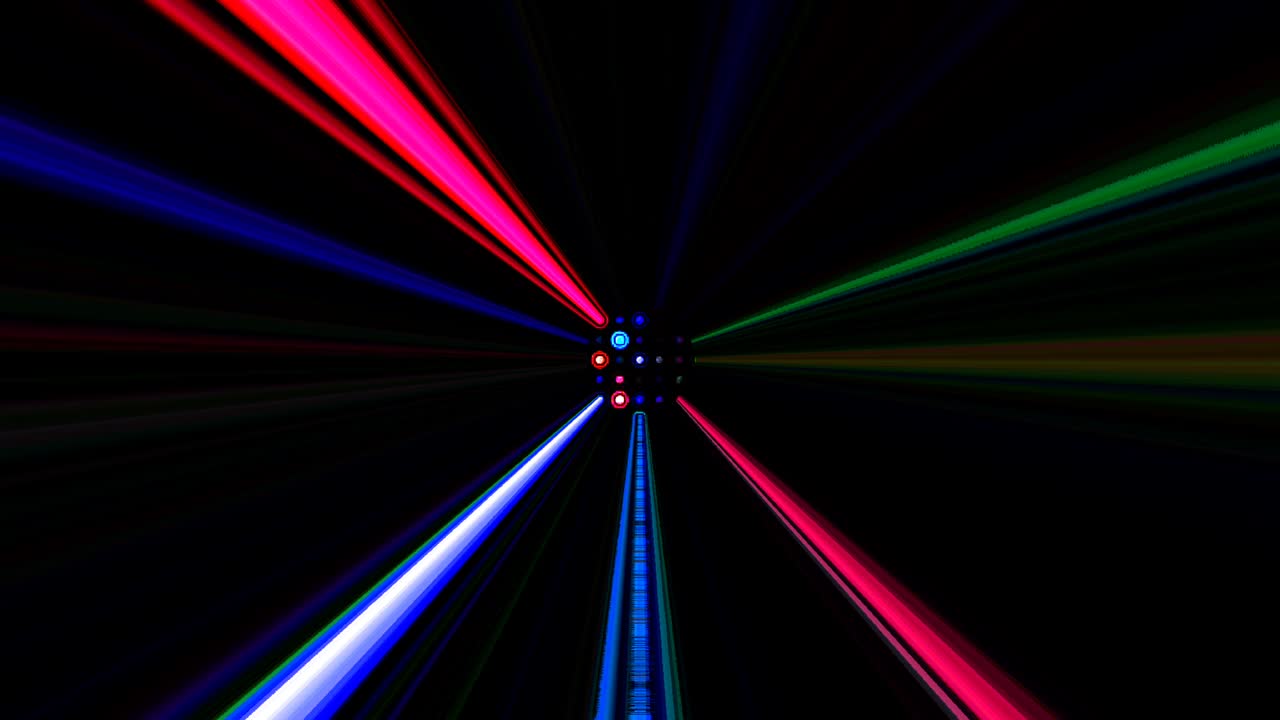 linee luminose luminose impostate movimento d'onda, colorate, su sfondo nero