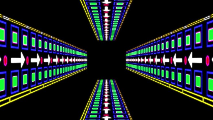 Cyber tunnel progress animation motion graphics