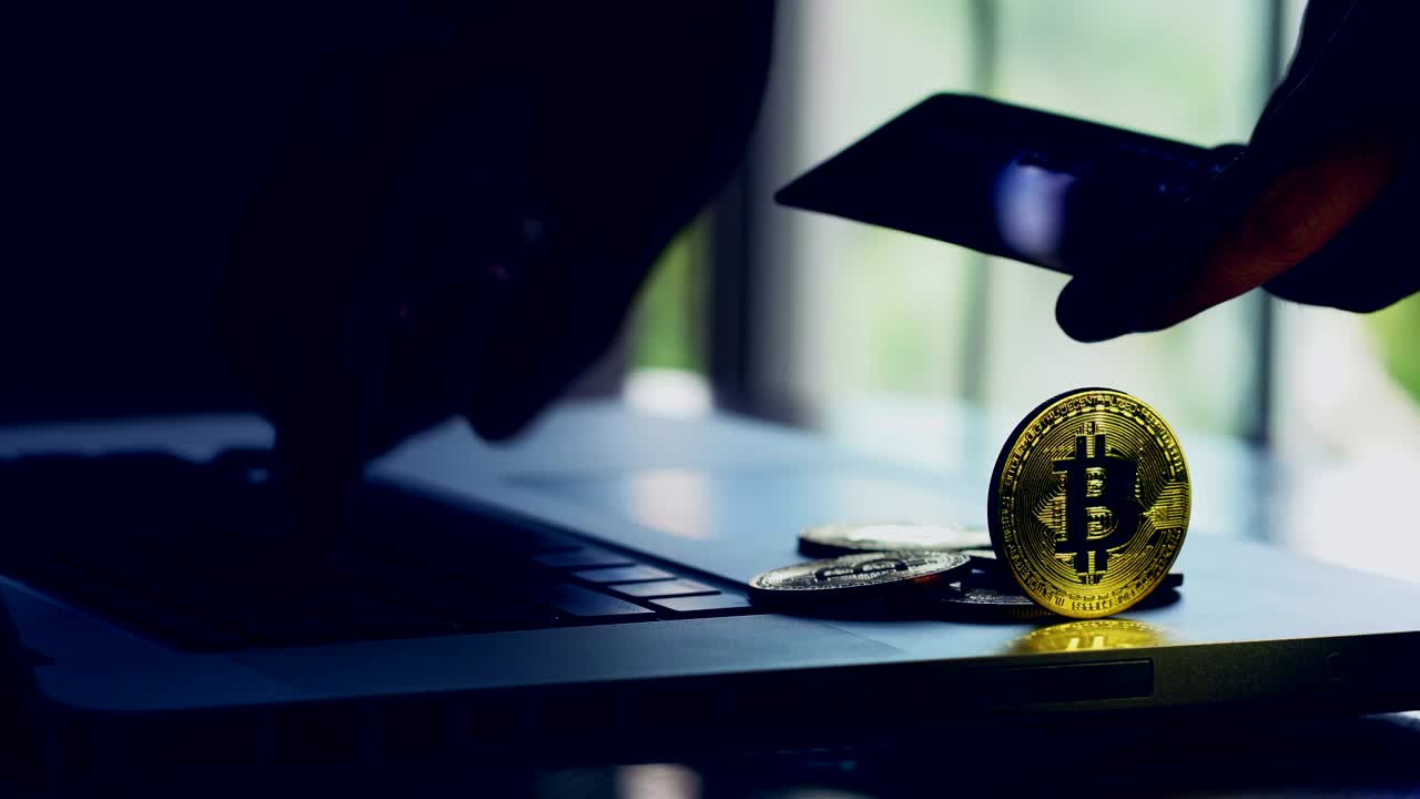 bitcoin moneda electrónica y tarjeta de crédito para tiendas de la tienda de compras en la tienda en línea.