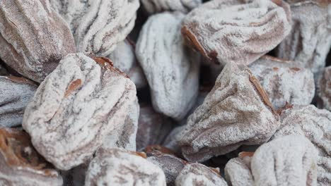 close up of dried persimmons