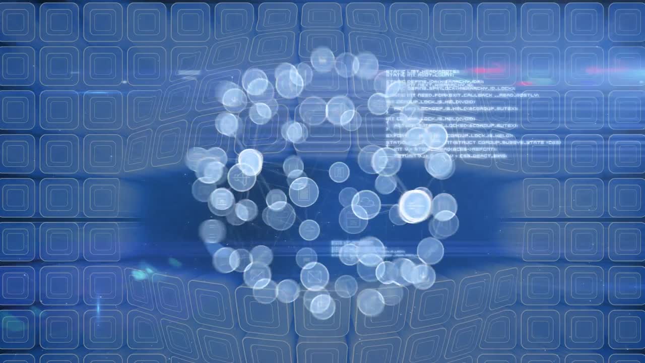 블루 스크린을 통해 연결 네트워크와 함께 지구의 애니메이션