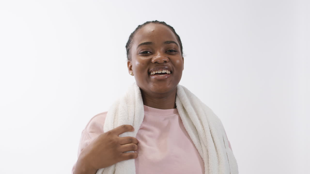 스포츠를 한 후의 여성