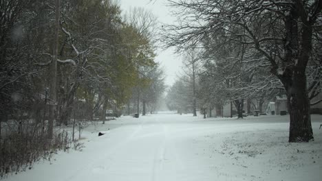 Nieve-En-Cámara-Lenta-Cayendo-En-Tormenta-De-Invierno