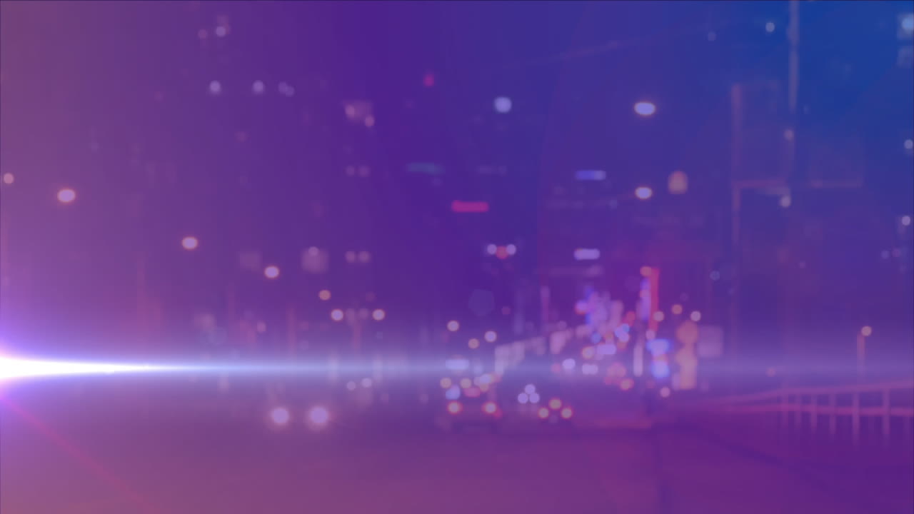 animation eines lichts auf blauem hintergrund