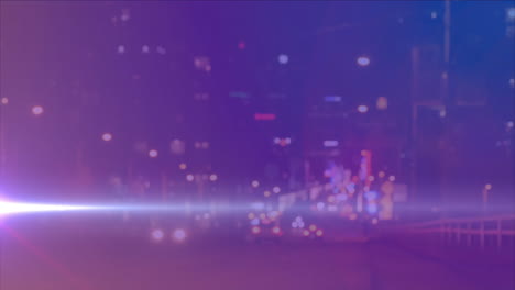animation eines lichts auf blauem hintergrund