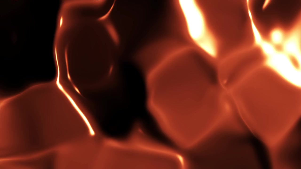 Sfondo astratto dinamico di superficie liquida rosso-arancio incandescente