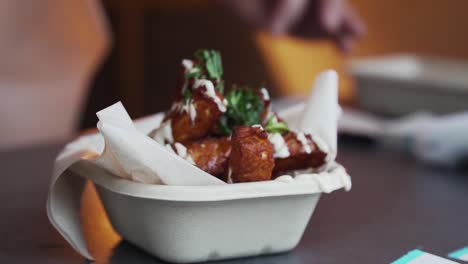 portion of halloumi fires ready to be served from kitchen food truck
