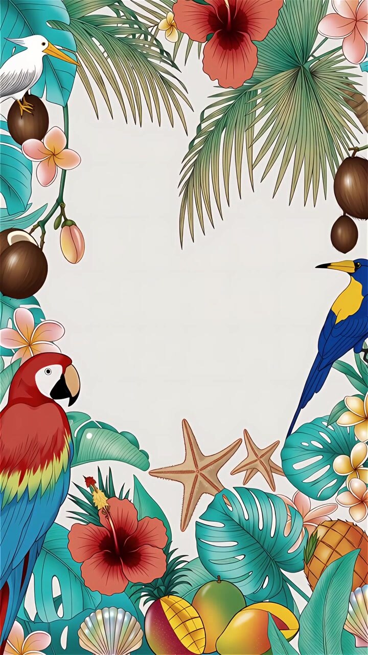 Tropical Summer Background Animation 4K