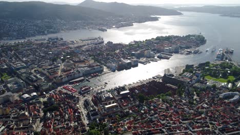 Bergen-Es-Una-Ciudad-Y-Municipio-De-Hordaland,-En-La-Costa-Oeste-De-Noruega.-Bergen-Es-La-Segunda-Ciudad-Más-Grande-De-Noruega.