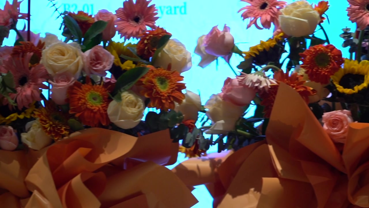 Beautiful bouquets of colorful flowers arranged in an eye-catching display, perfect for themes of nature.