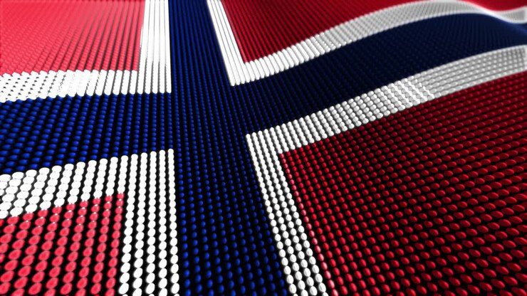 Norway Motion Particle Flag 4K