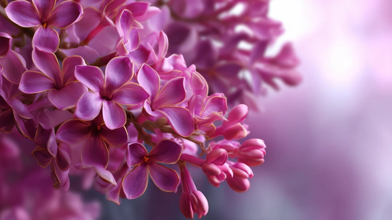Fiori di Lillà Rosa Vivaci: Un Primo Piano Accattivante della Bellezza della Natura in Piena Fioritura, Evidenziando i Petali Delicati e le Sfumature Colorate dei Fiori di Lillà