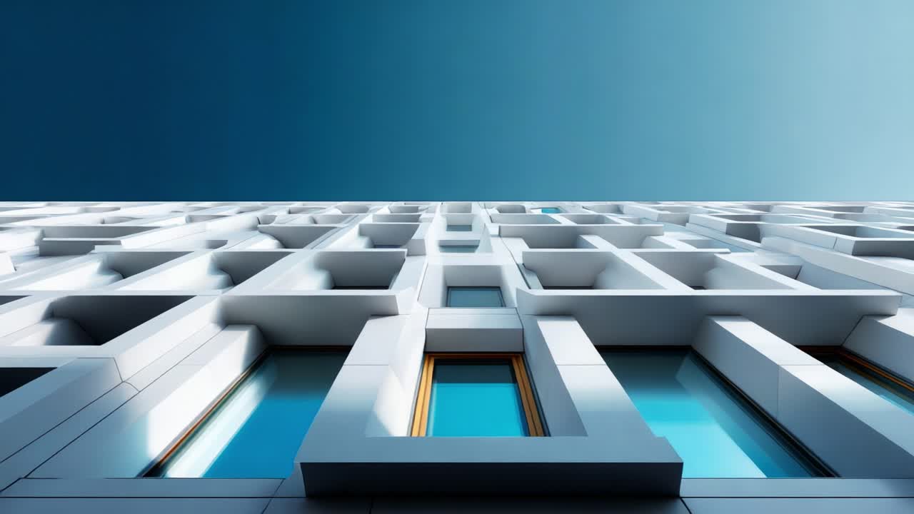 A Modern Architectural Marvel Showcasing Sleek Lines and Glass Windows Against a Clear Blue Sky, Highlighting Innovative Design and Contemporary Aesthetics in Urban Landscapes