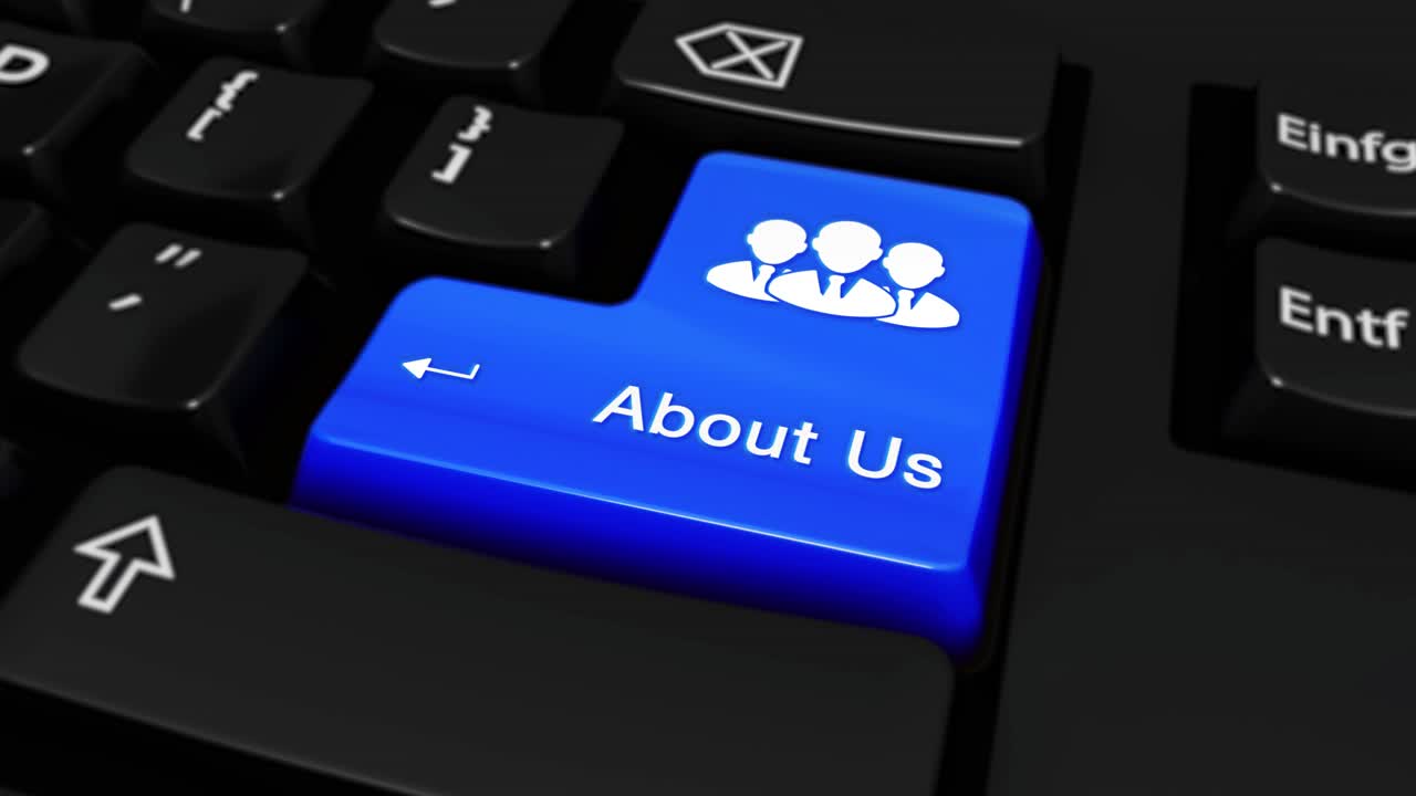 About Us Button on a Computer Keyboard