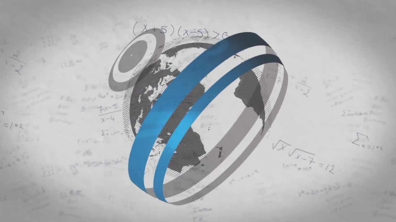 animación de globos y fórmulas matemáticas moviéndose sobre un fondo blanco.