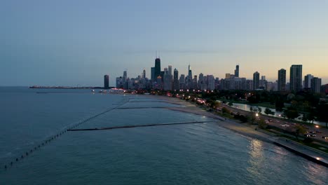 Oktober-Luftdrohnenaufnahmen-Chicago,-Illinois