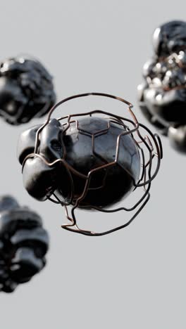 abstract 3d rendered metal spheres