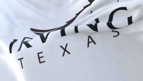 flag of irving city, in the state of texas, united states - loop