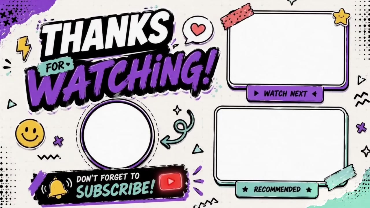 Sfondo estetico carino per schermata finale di YouTube