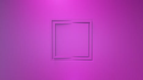 animación de negocios rosada. rotación de marcos cuadrados. representación 3d, ventana, bucle, color sólido minimalista. salto mortal