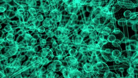 bucle de fondo de átomos transparentes abstractos