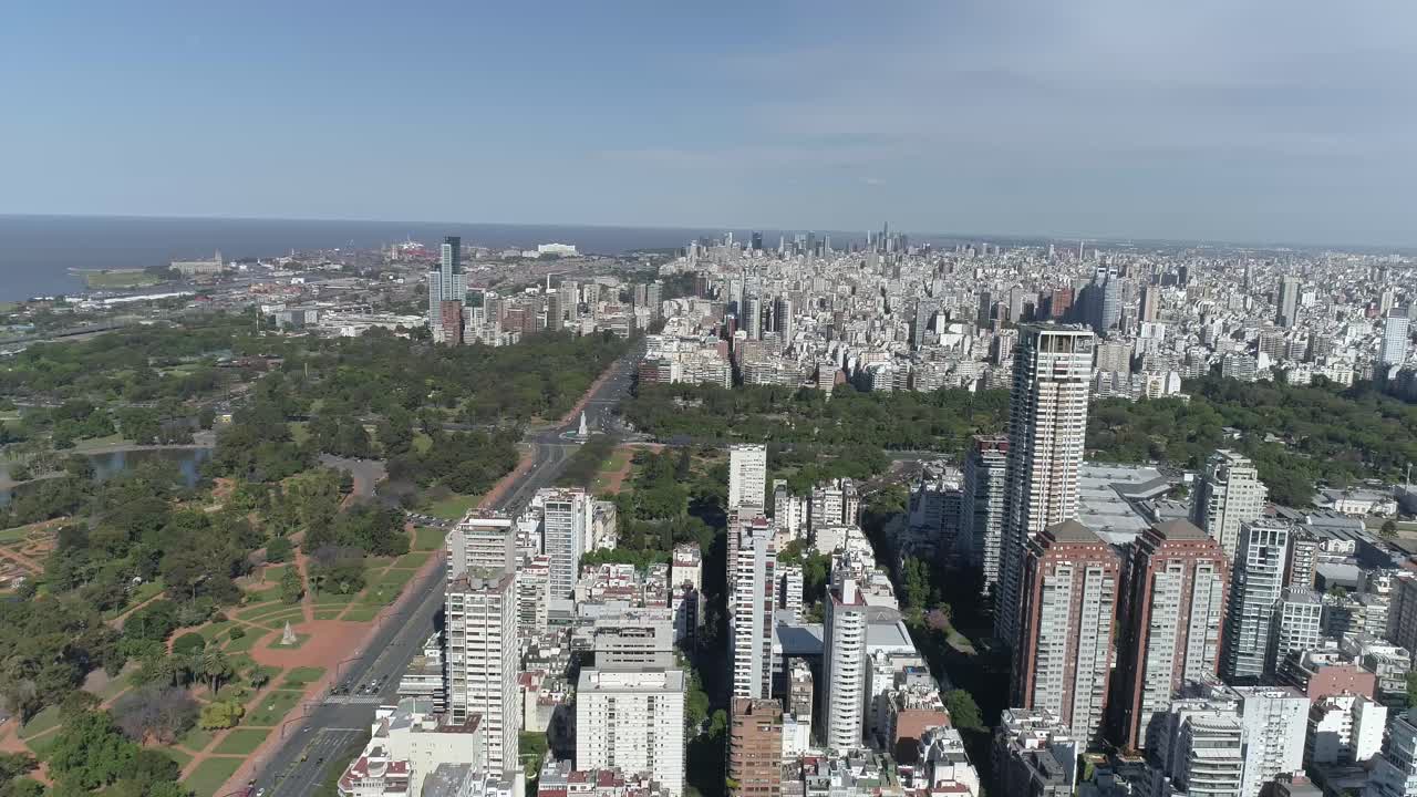 vista aerea de palermo en buenos aires - argentina