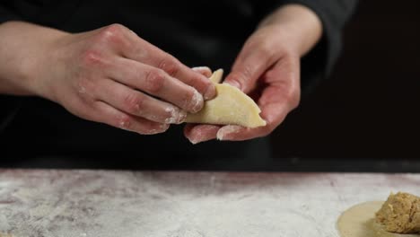 making homemade dumplings