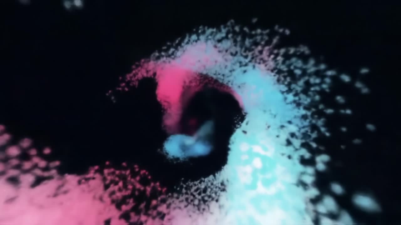 A Mesmerizing Journey Through Abstract Particles and Colors: From Vivid Swirls to Dynamic Transformations in a Hypnotic Visual Experience