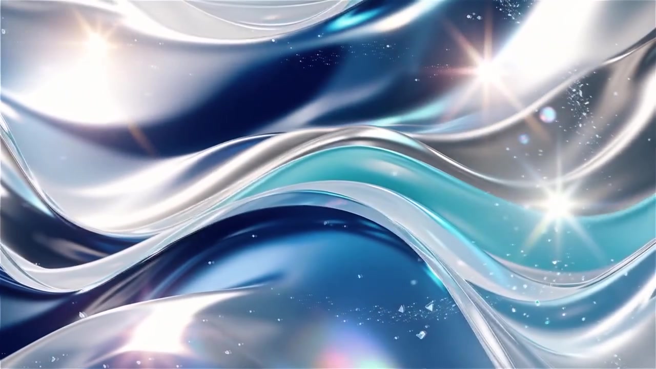 抽象的な光の波が流れる背景