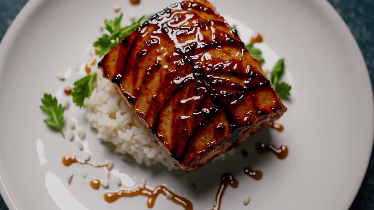 Teriyaki Salmon with Rice