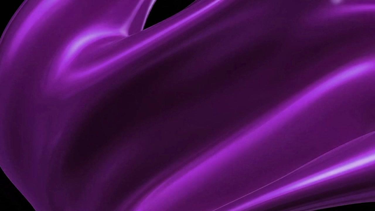 Forma liquida astratta viola che fluttua su sfondo nero