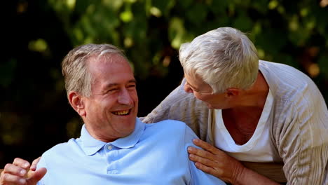 Pareja-De-Ancianos-En-Un-Banco-Del-Parque