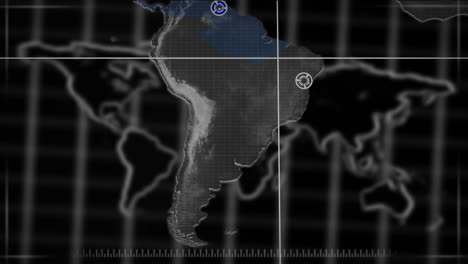 mapa moviendo y apuntando parte del mundo