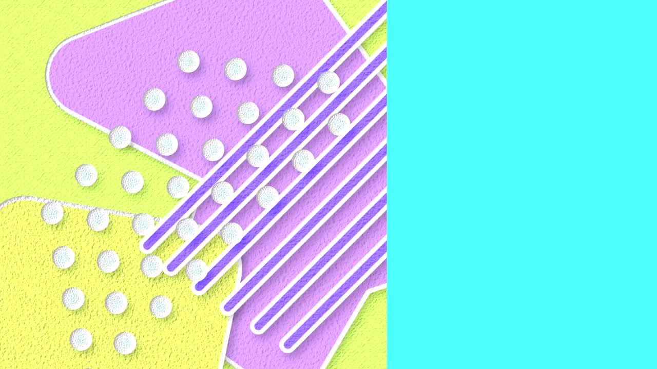 Abstract animated background with graphic geometric elements and shapes.